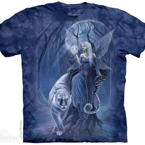 Fairy Tiger King Evanescence Woman Fantasy T-Shirt Mountain Angel Cotton S-3X